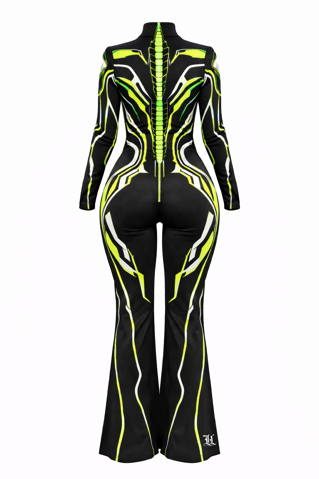 ‘Alien Elite’ bodysuit -neon green and black
